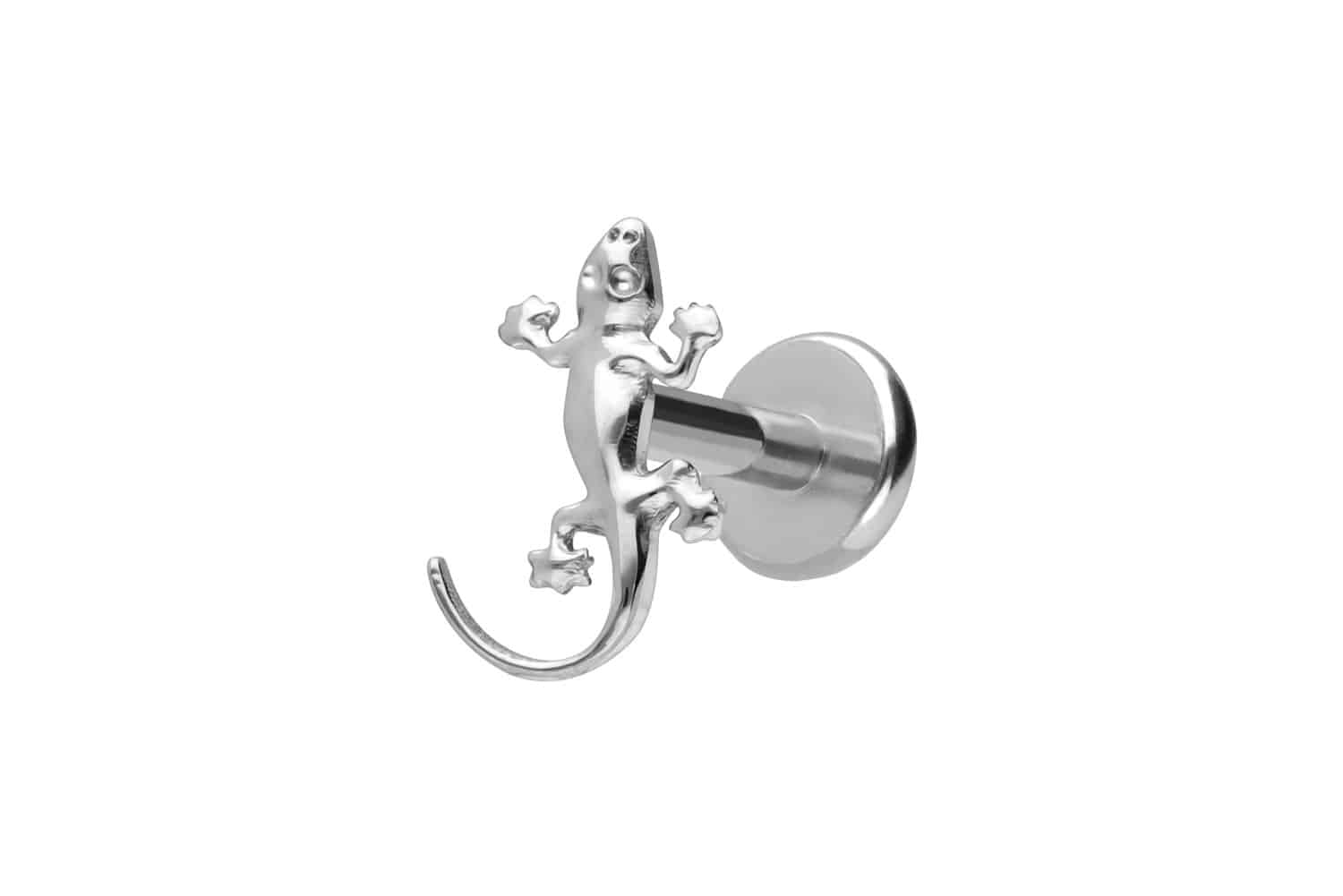 Titan Labret Piercing mit Push Fit GECKO